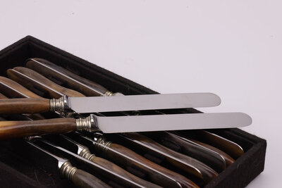 Coffret de 12 couteaux de table conçus par la Gainerie Lyonnaise