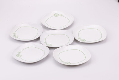Set de 6 assiettes à dessert vintage en porcelaine de la manufacture Porcellane Toscana