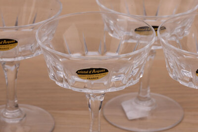5 petits verres en cristal d'Arques