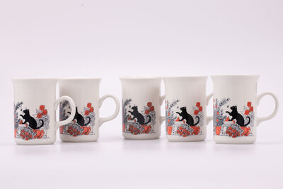 5 Mug rétro porcelaine Churchill 