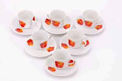 6 tasses expresso et soucoupes Jaeger & Co