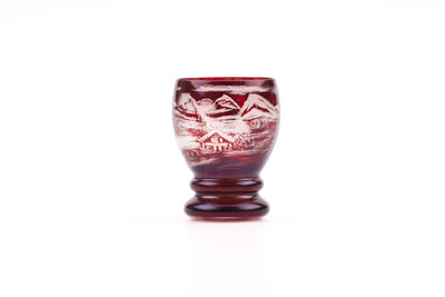 Verre paysage montagneux