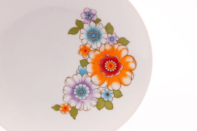 Lot de 5 assiettes vintage de la manufacture bavaroise Mitterteich. 