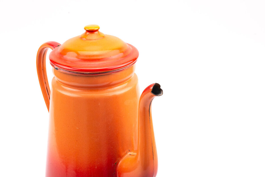 Cafetière émaillée vintage