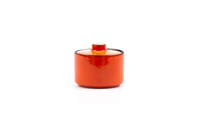 Petit pot avec couvercle orange Melitta