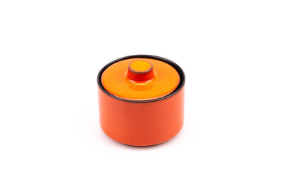 Petit pot avec couvercle orange Melitta