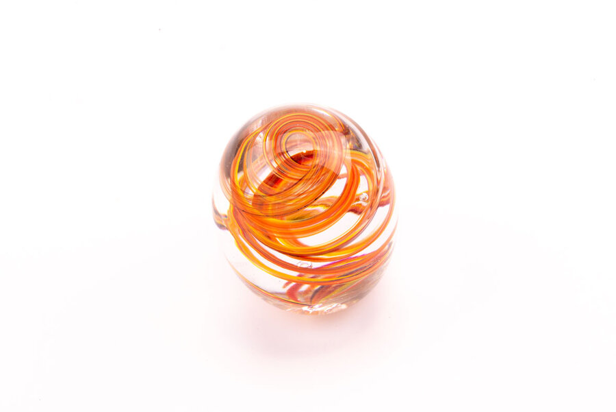 Presse papier en sulfure orange