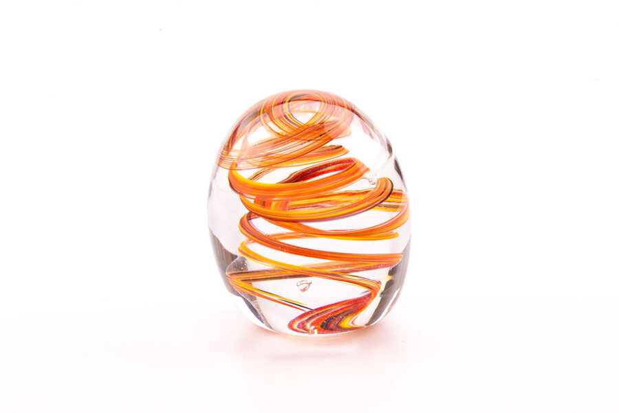 Presse papier en sulfure orange