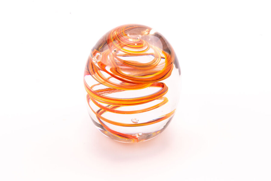 Presse papier en sulfure orange