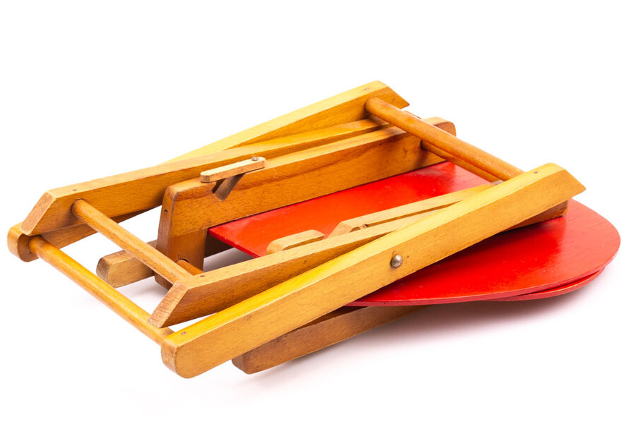 Petite chaise d'enfant  en forme de coeur
