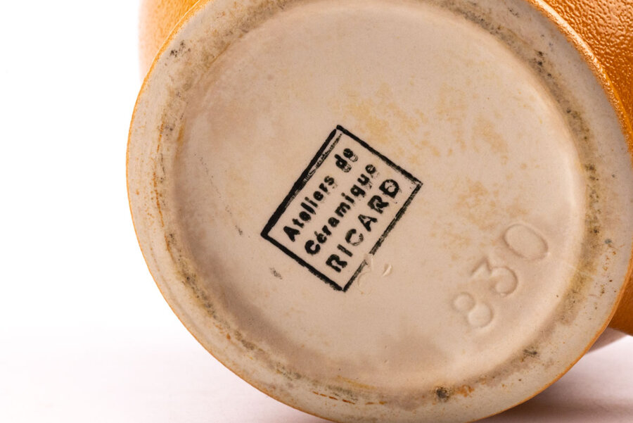 Pichet Ricard vintage en céramique beige