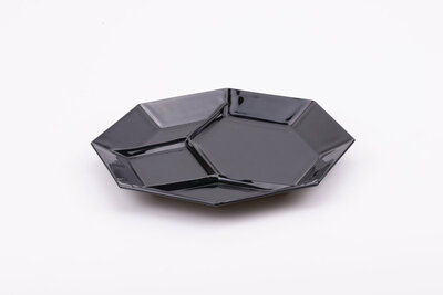 6 assiettes à compartiments noires Arcoroc Octime