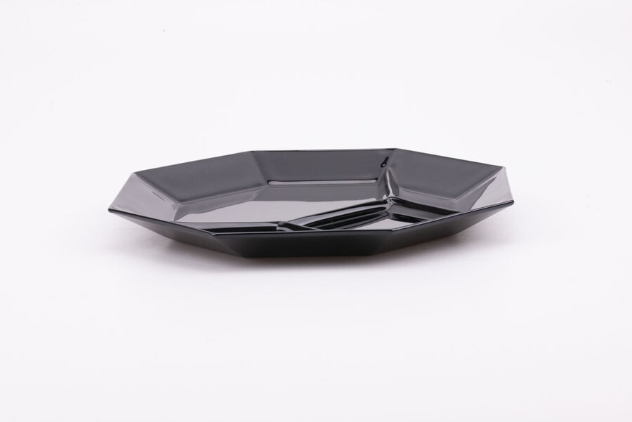 6 assiettes à compartiments noires Arcoroc Octime