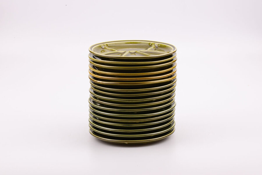 Assiette à compartiment verte Gien