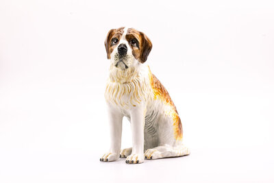 Chien Saint-Bernard en céramique 