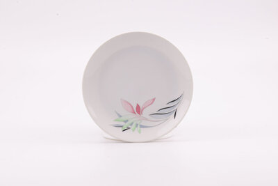 Assiette à dessert Wunsiedel avec un fin motif floral, élégant et discret. 