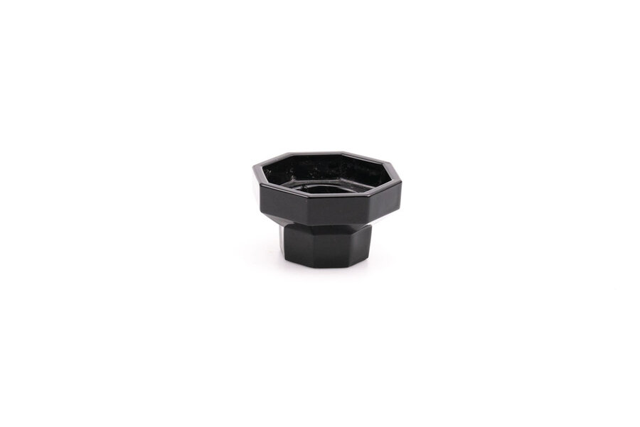 5 bougeoirs noirs 