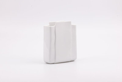 Vase vintage en porcelaine blanche de chez Hutschenreuther