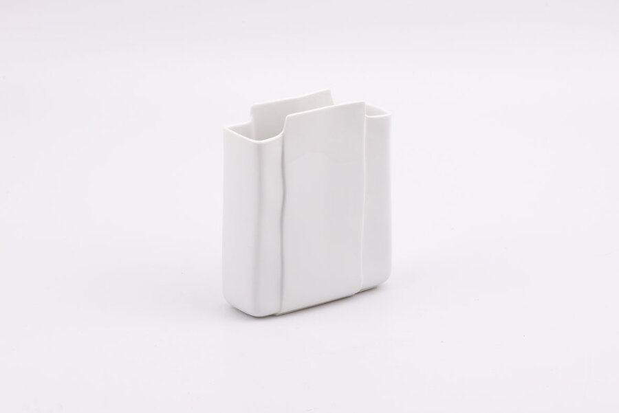 Vase vintage en porcelaine blanche de chez Hutschenreuther