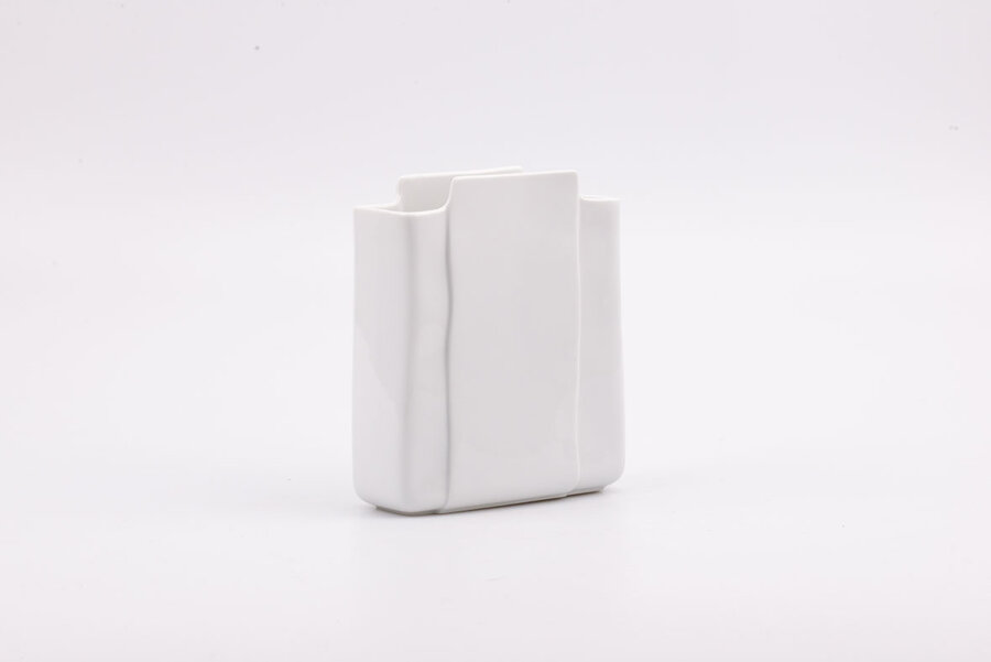 Vase vintage en porcelaine blanche de chez Hutschenreuther