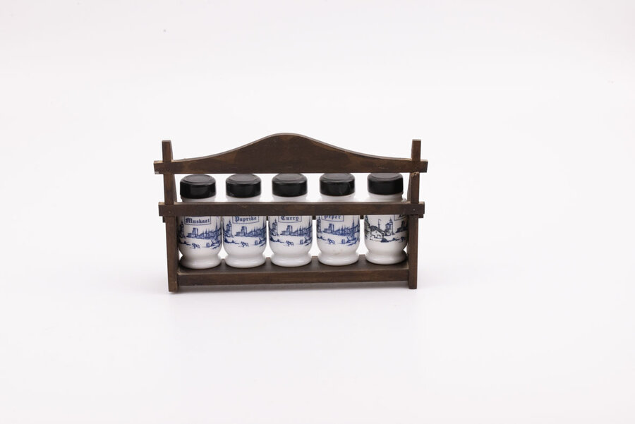 Présentoir pots à épices vintage