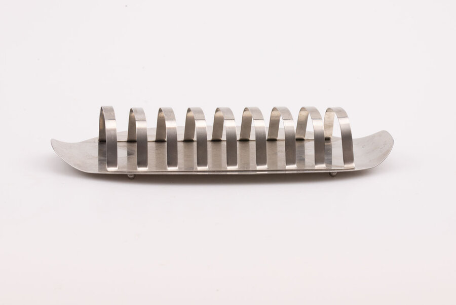 Porte-toast vintage en inox