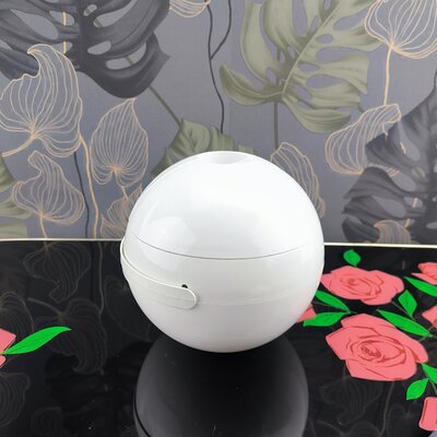 Seau à glaçons vintage blanc en plastique avec sa pince pour servir