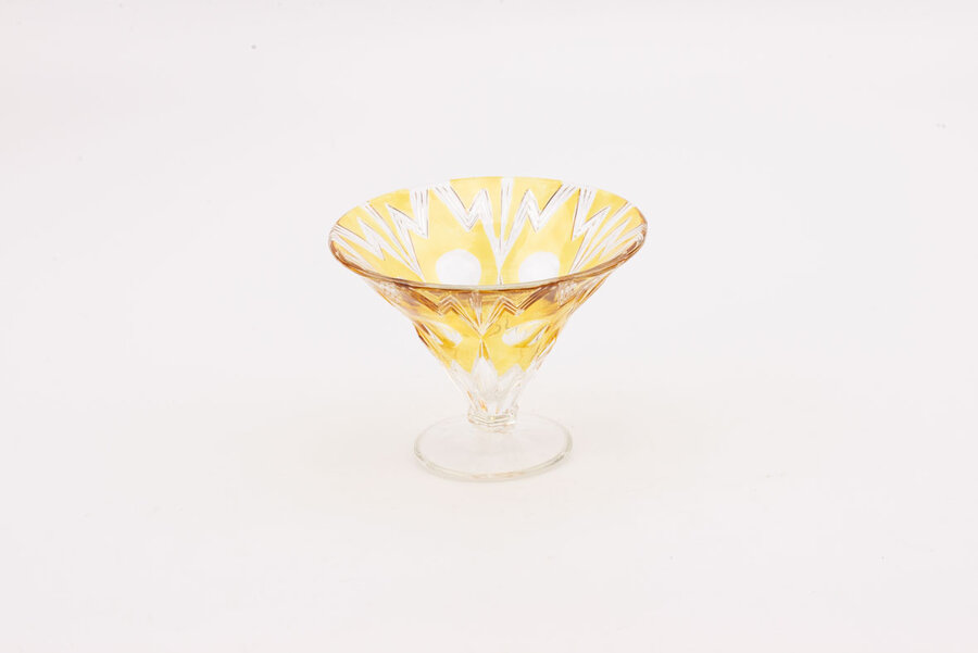 Coupe en verre ciselé style art déco
