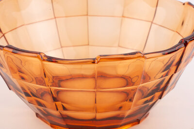 Saladier vintage en verre rose