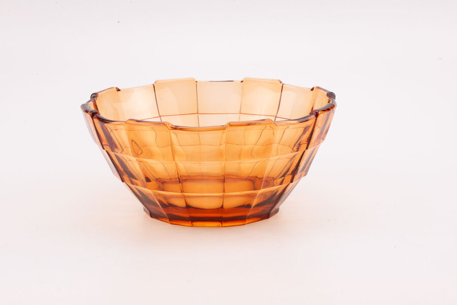Saladier vintage en verre rose