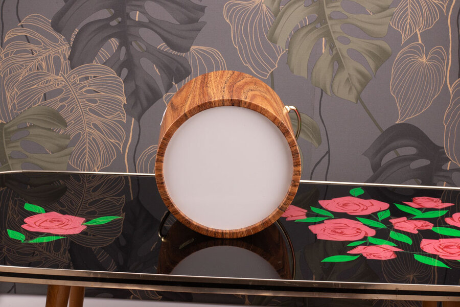 Seau à glaçons vintage et élégant de couleur brune et dorée de chez Kraftware