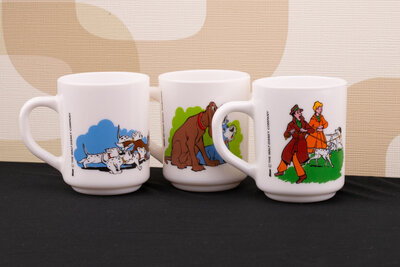 3 tasses Walt Disney Arcopal avec décor des 101 dalmatiens 