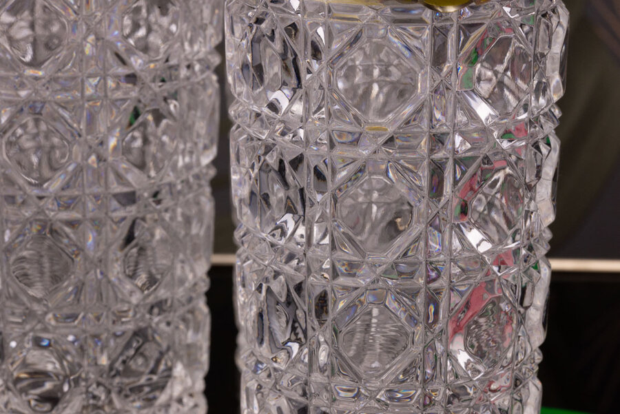 5 verres à eau en cristal de Bavière d'une hauteur de 13,5 cm 