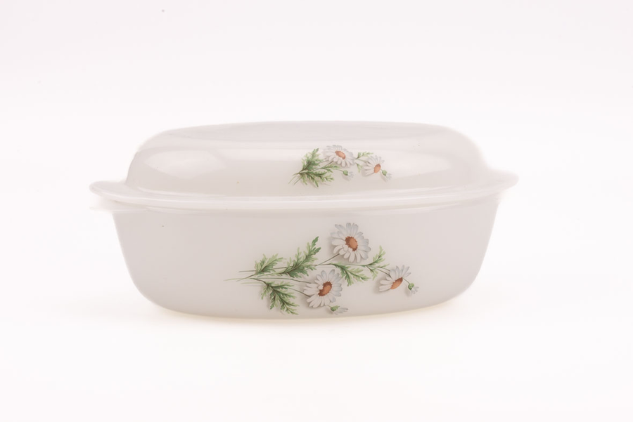 Plat au four Arcopal Marguerite en verre opaline