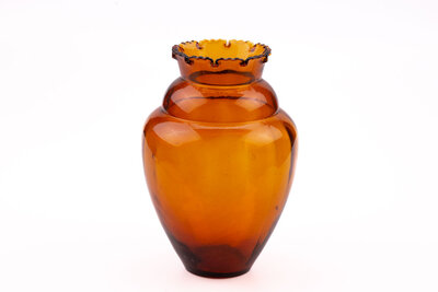 Vase vintage ambre orange