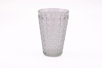 Grand vase en verre à motifs géométriques