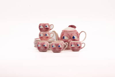 Service à thé vintage J Milota Tchécoslovaquie en porcelaine