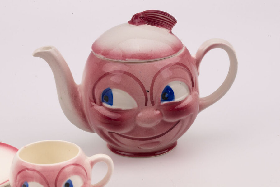 théière smiley face milota en porcelaine 