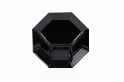 Assiette à compartiment vintage et noir de chez Arcoroc