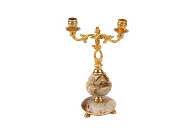 Chandelier laiton et marbre  Chandelier laiton et marbre vintage exceptionnel