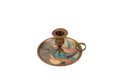 Bougeoir en laiton géométrique Bougeoir en laiton géométrique vintage