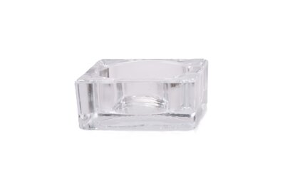 Bougeoir en verre en carré