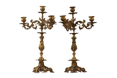 Candélabre ancien à 4 lumières