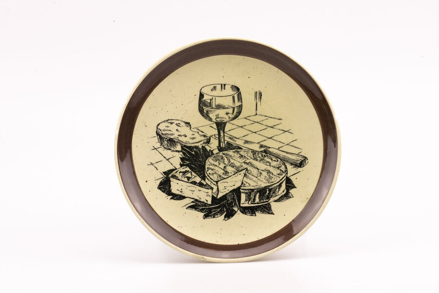 6 assiettes à fromage Gien