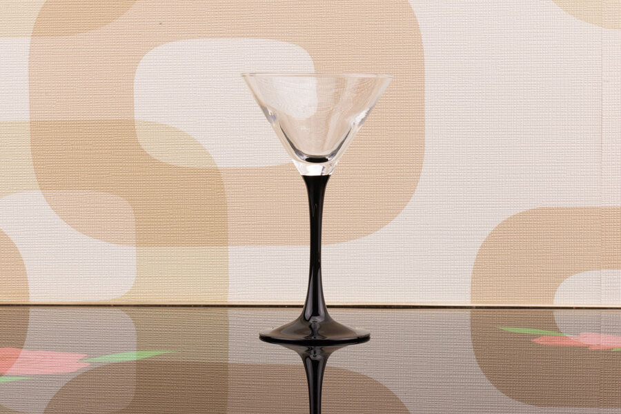 6 verres à cocktail vintage en verre de chez Luminarc 