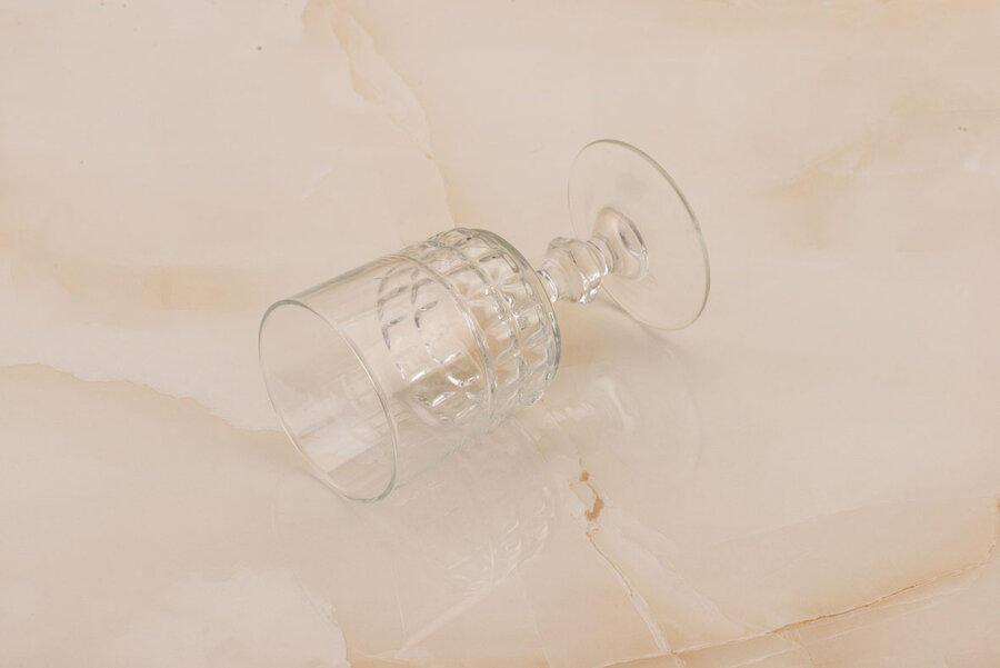 Verre à eau vintage en verre de chez Luminarc BP