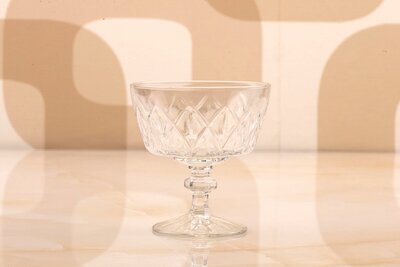 Coupe à champagne vintage en verre