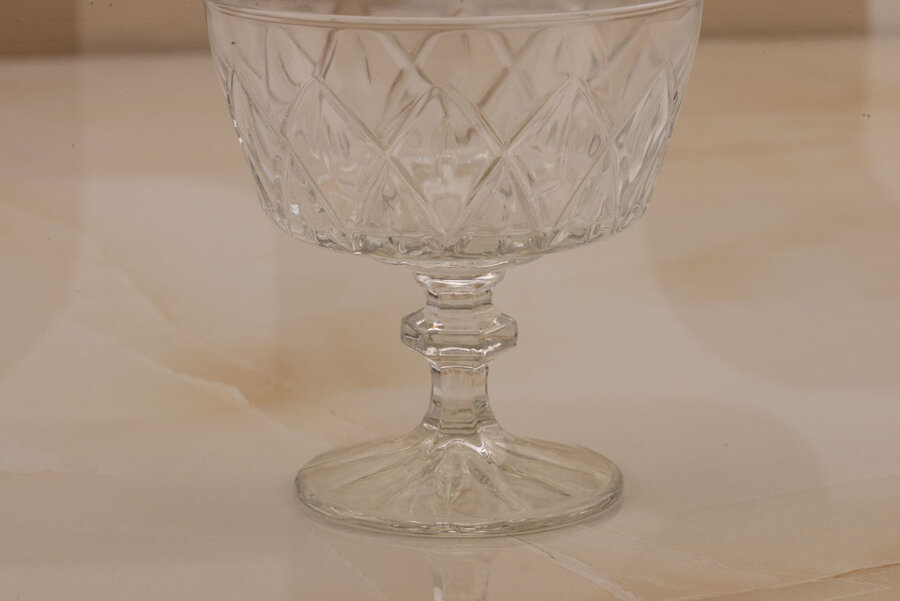 Coupe à champagne vintage en verre