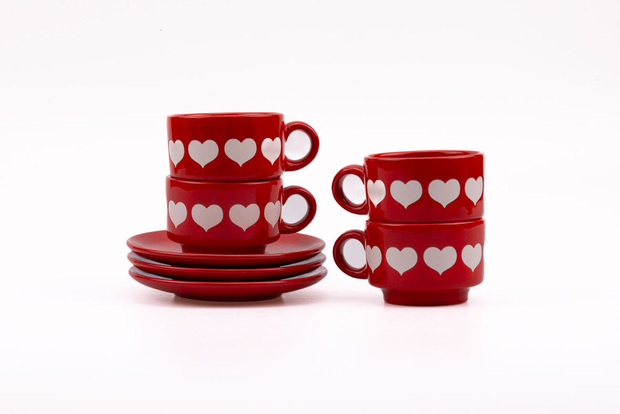 4 tasses et 3 soucoupes Waechtersbach 