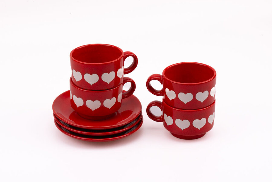 4 tasses et 3 soucoupes Waechtersbach 